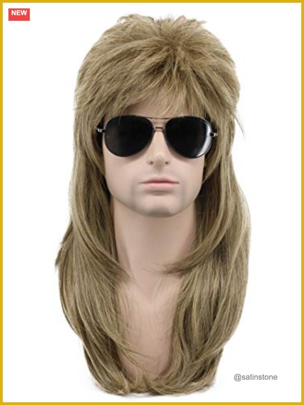 Synthetic Heat Resistant Wig Long Wavy Mullet Punk Costume